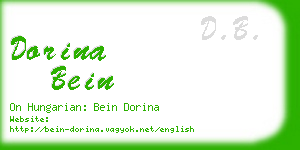 dorina bein business card